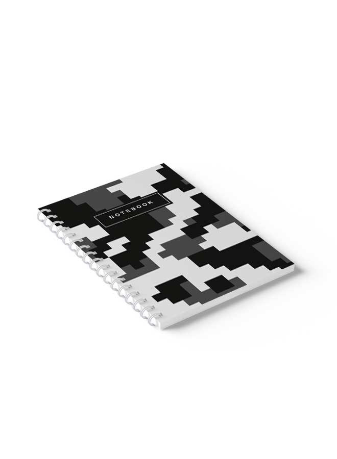 LOWHA Spiral Notebook Military Camouflage Cover1 Grey/Black/White - Image 5