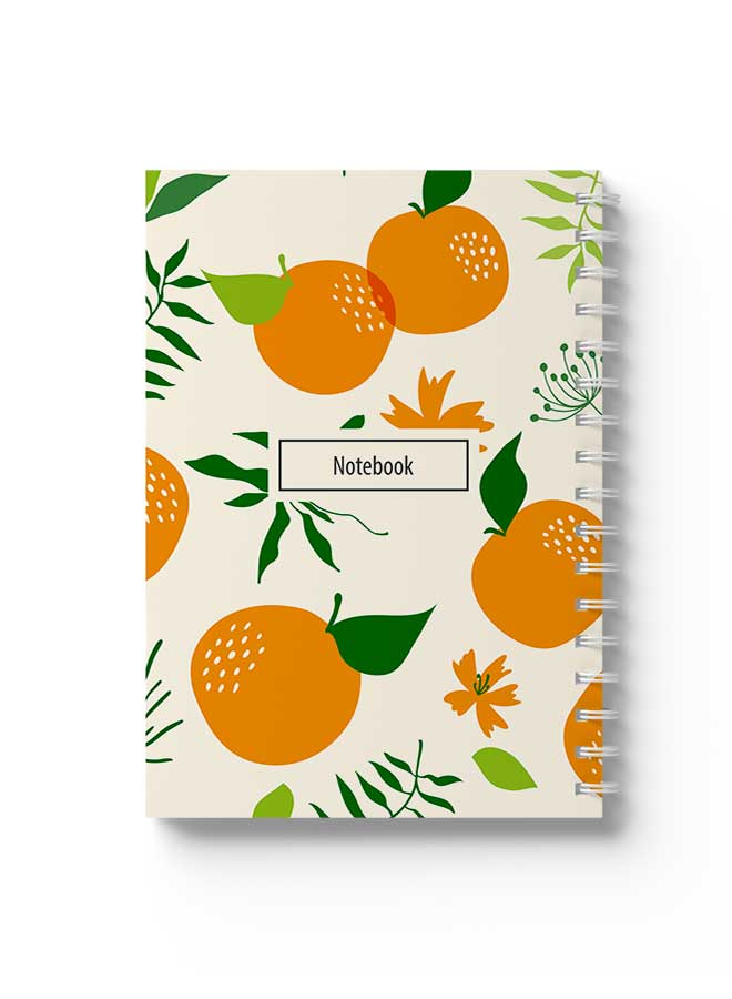 LOWHA Spiral Notebook Nb Orange Vector Art Orange/Green/White  - Image 1