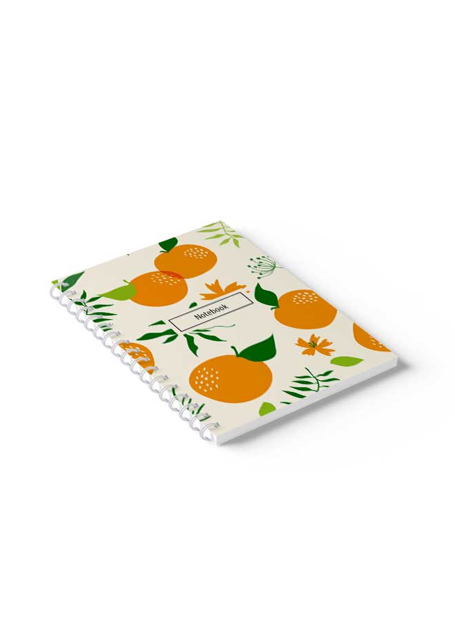 LOWHA Spiral Notebook Nb Orange Vector Art Orange/Green/White  - Image 5