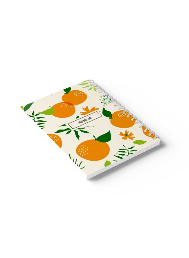 LOWHA Spiral Notebook Nb Orange Vector Art Orange/Green/White  - Image 4