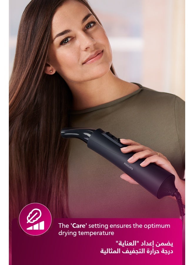 Philips 5000 Series Air Styler BHA530/03|1000W|5-in-1 Dryer & Styler (Nozzle, Retractable bristle brush,38mm Thermobrush,Paddle straightening brush,Volumizer)|Ionic care|Argan-oil infused brush Black - Image 5