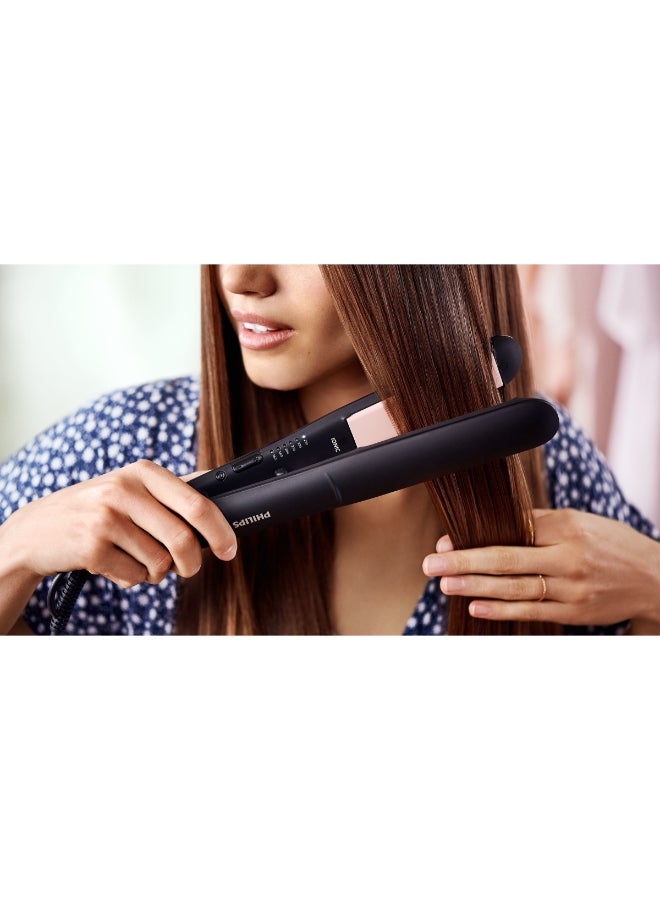 Philips - StraightCare Essential ThermoProtect Straightener BHS378/03 Black - Image 1