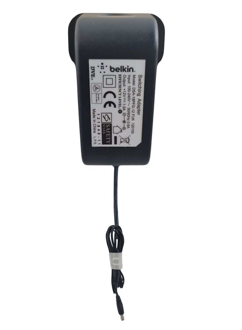 belkin CE Certified Universal Power Supply Adapter - 12V 1.5A Output Black - Image 2