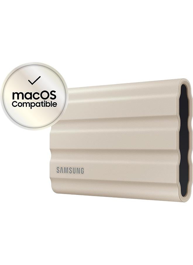 Samsung T7 Shield Portable SSD 1 TB - USB 3.2 Gen.2 External SSD Beige (MU-PE1T0K/EU) 1 TB - Image 1