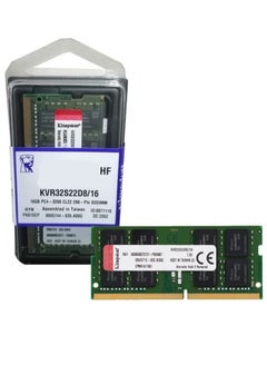 كينغستون رام KVR32S22D8/16 كمبيوتر محمول 16 جيجا بايت 3200 ميجا بايت/ثانية DDR4 غير ECC CL22 SODIMM 2Rx8  - Image 2