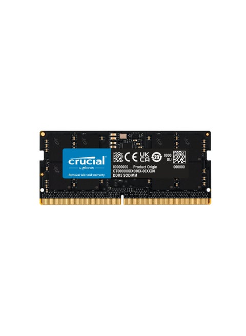 ذاكرة الوصول العشوائي كروكيال CT16G48C40S5 16 جيجا DDR5 4800 ميجا هرتز CL40 ذاكرة الكمبيوتر المحمول، أسود