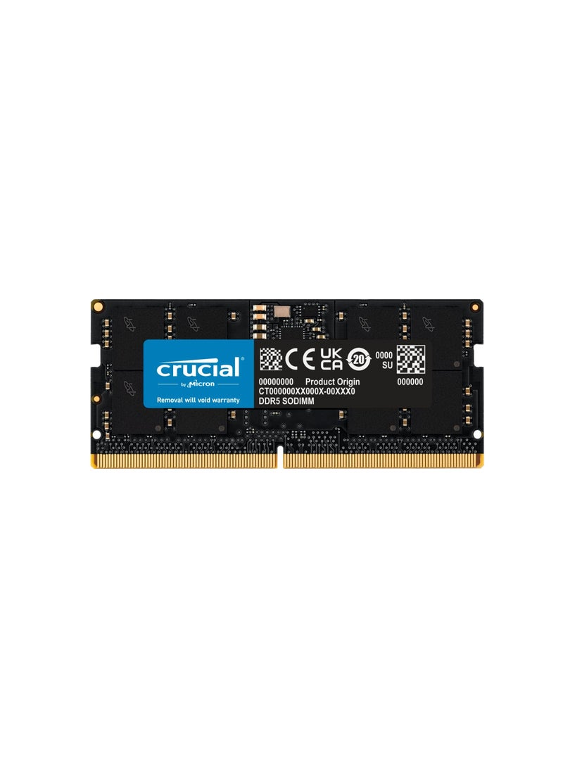 crucial - Crucial RAM CT16G48C40S5 16GB DDR5 4800MHz CL40 Laptop Memory, Black 16 GB - Image 1