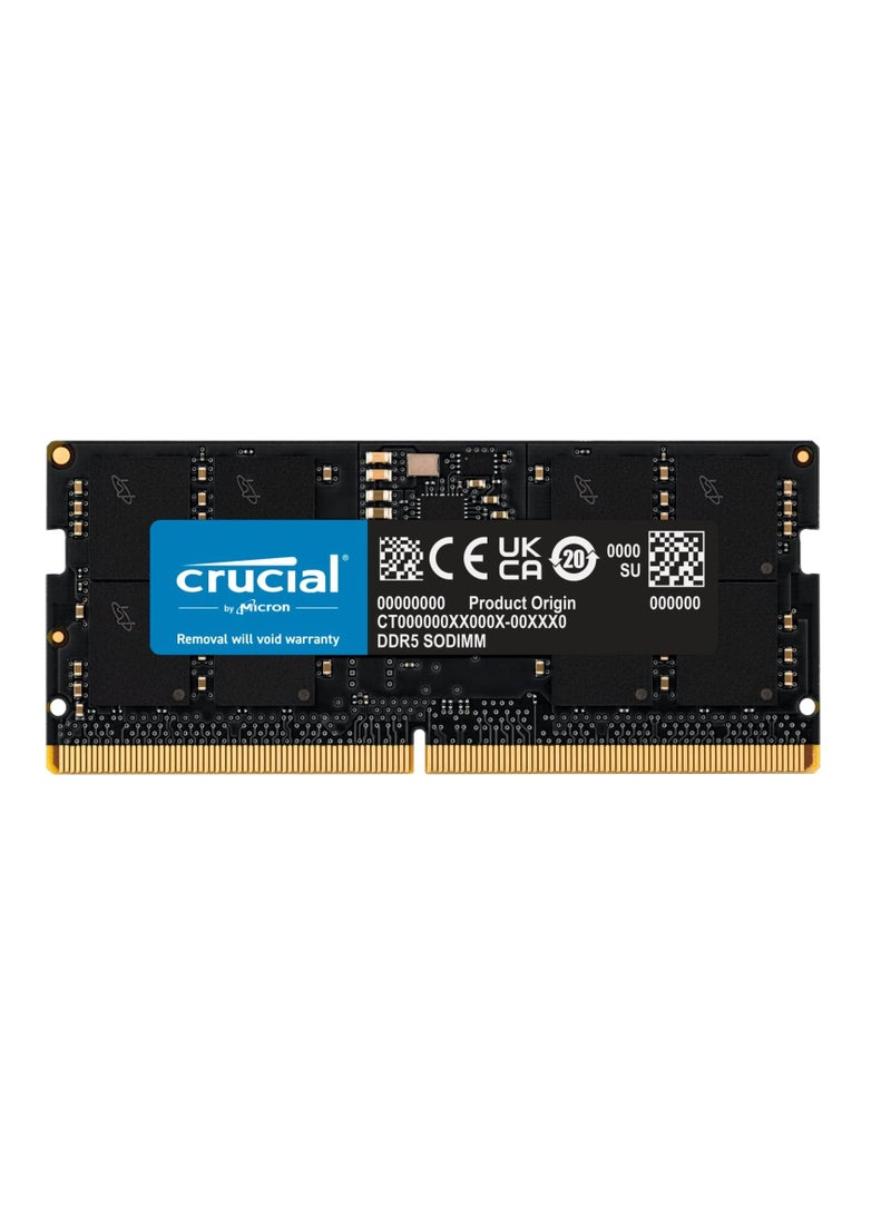 crucial - Crucial RAM CT16G48C40S5 16GB DDR5 4800MHz CL40 Laptop Memory, Black 16 GB - Image 1