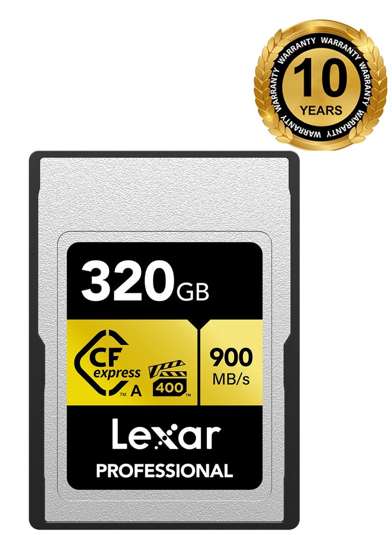 Lexar Lexar 320GB Professional CFexpress Type A Card GOLD Series- 10 years warranty - official distributor 320 GB  - Image 1