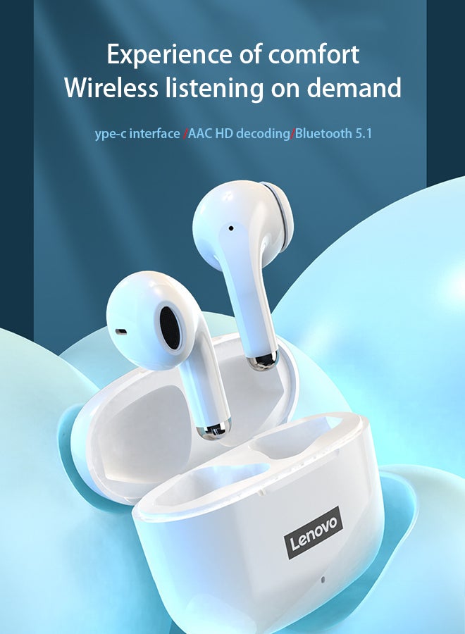 New version LP40 Pro TWS Bluetooth 5.1 Earphone Wireless Earbuds HiFi Stereo Bass ENC Noise Reduction Type-C Black