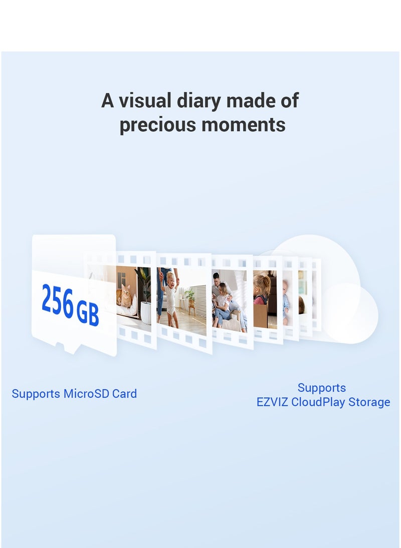 EZVIZ - EZVIZ H6c Security Camera, 4MP 2K+ WiFi Indoor Home Camera, Baby Monitor Surveillance Camera with 360° Visual, Smart Human Motion Detection and Tracking, Two Way Talk, Night Vision, Privacy Shutter - Image 1