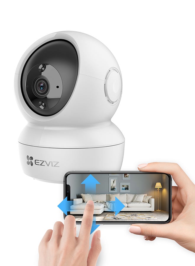 EZVIZ - EZVIZ H6c Security Camera, 4MP 2K+ WiFi Indoor Home Camera, Baby Monitor Surveillance Camera with 360° Visual, Smart Human Motion Detection and Tracking, Two Way Talk, Night Vision, Privacy Shutter - Image 1