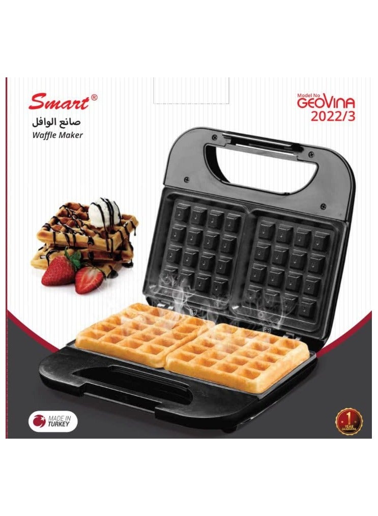 سونفير Sonifer sf-6043 waffle maker, 750 watt, 220-240 volt, non-stick 750 W sf-6043 Black - Image 2