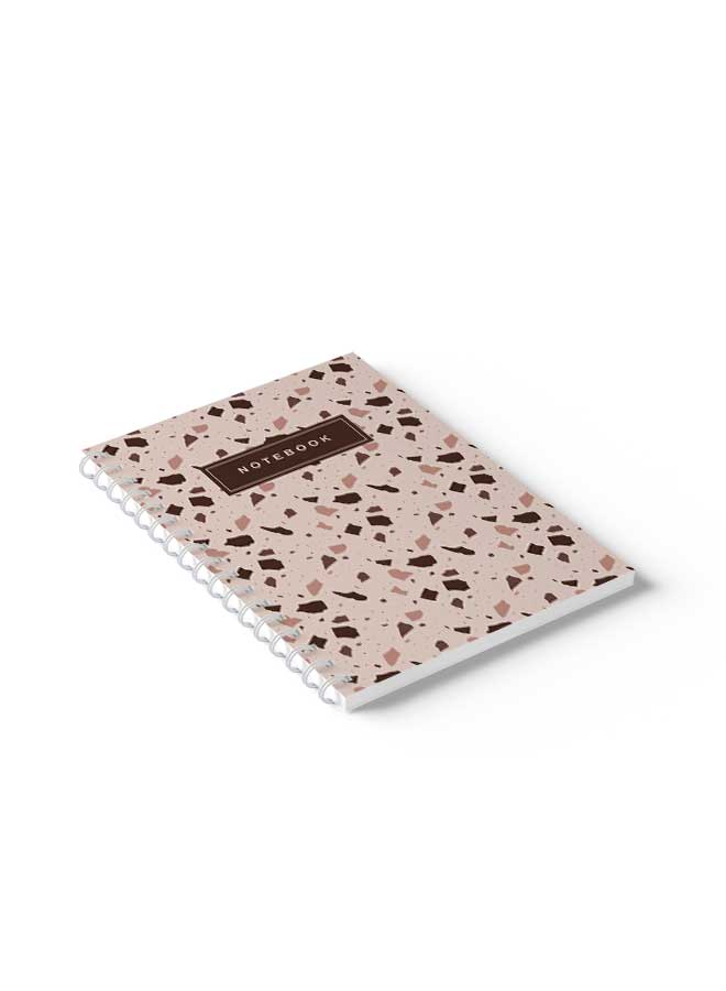 LOWHA Spiral Notebook Terrazzo Style Cover13 Brown/Black - Image 5