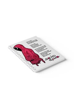 LOWHA Spiral Notebook Squid Game & Quote White/Pink/Black  - Image 5