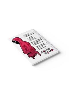 LOWHA Spiral Notebook Squid Game & Quote White/Pink/Black  - Image 4