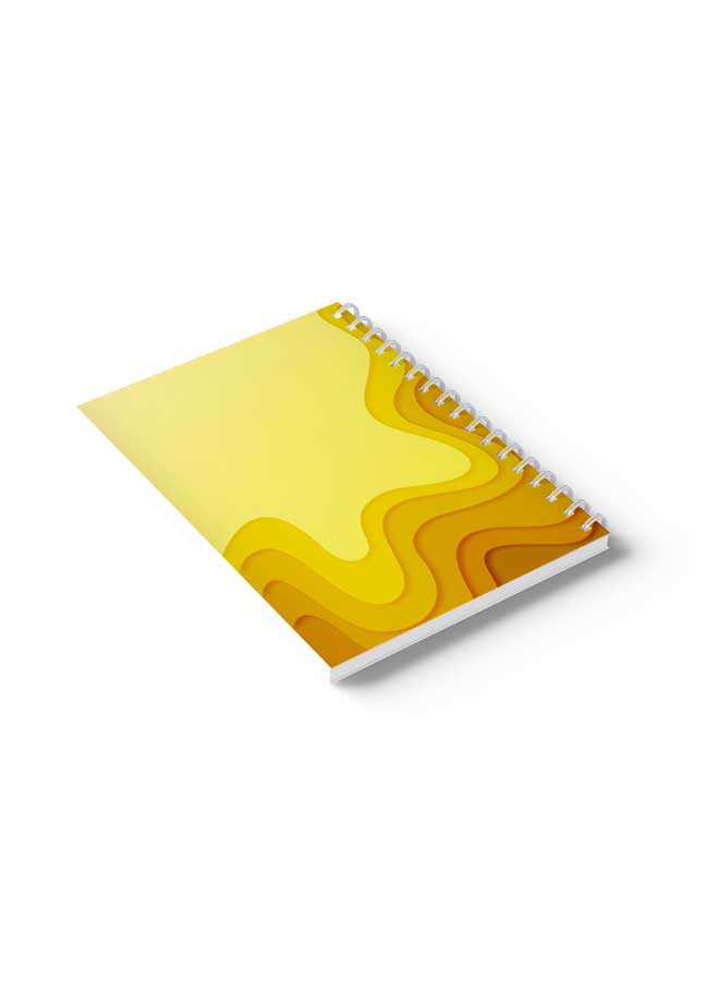 LOWHA - Spiral Notebook Abstract Yellow Paper Cut Style Yellow - Image 1
