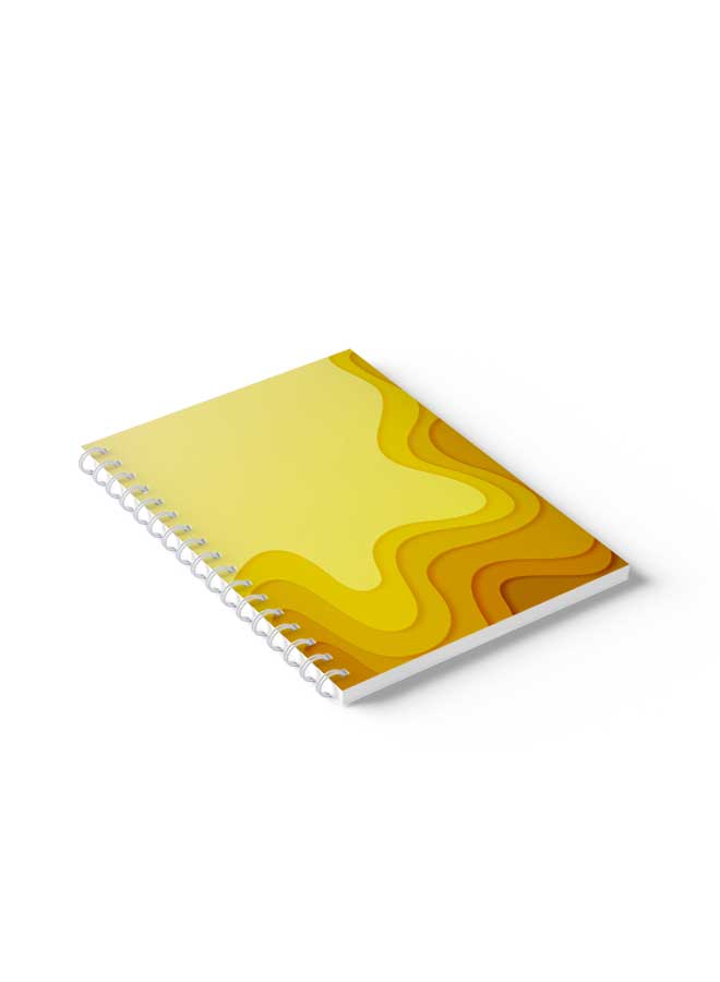 LOWHA - Spiral Notebook Abstract Yellow Paper Cut Style Yellow - Image 1