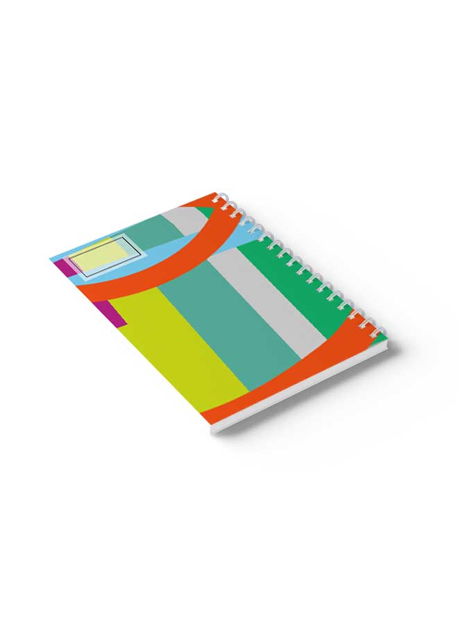 LOWHA Spiral Notebook Abstract Colorful Shapes3 Purple/Orange/Yellow/Green - Image 4