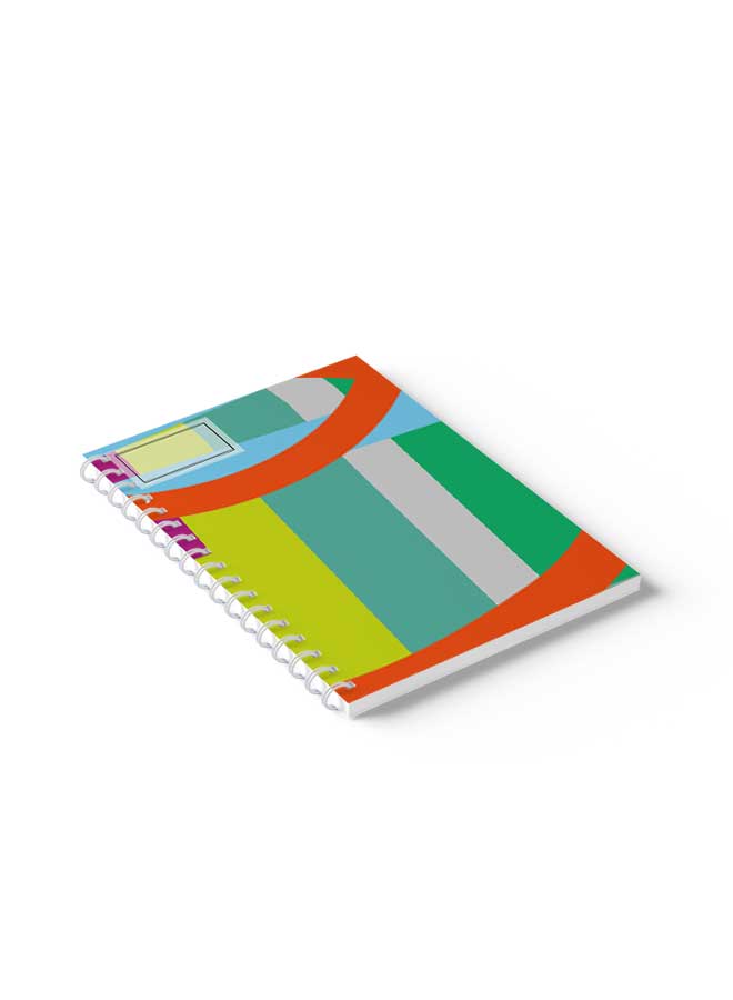 LOWHA Spiral Notebook Abstract Colorful Shapes3 Purple/Orange/Yellow/Green - Image 5