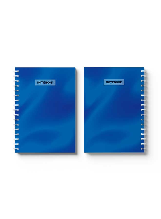 LOWHA Spiral Notebook Minimalist Gradient Notebook5 Blue - Image 3