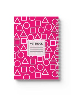 LOWHA Spiral Notebook Squid Game Shapes Pattern Nb Pink/White/Black  - Image 1