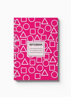 LOWHA Spiral Notebook Squid Game Shapes Pattern Nb Pink/White/Black  - Image 2