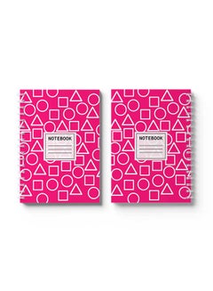 LOWHA Spiral Notebook Squid Game Shapes Pattern Nb Pink/White/Black  - Image 3