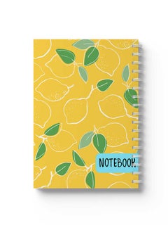 LOWHA Spiral Notebook Lemons Pattern Art2 Yellow/Green/Blue/Black  - Image 1