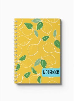 LOWHA Spiral Notebook Lemons Pattern Art2 Yellow/Green/Blue/Black  - Image 2