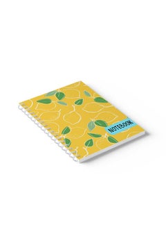 LOWHA Spiral Notebook Lemons Pattern Art2 Yellow/Green/Blue/Black  - Image 5