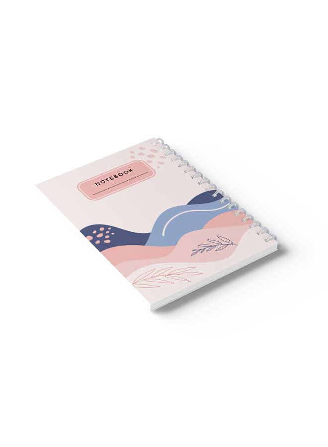 LOWHA Spiral Notebook Aesthetic Floral Art2 Red/Blue - Image 4