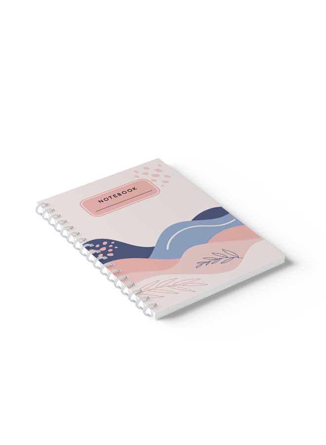 LOWHA Spiral Notebook Aesthetic Floral Art2 Red/Blue - Image 5