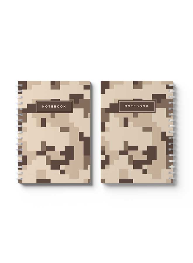 LOWHA Spiral Notebook Dessert Camouflage Cover1 Brown/  - Image 3