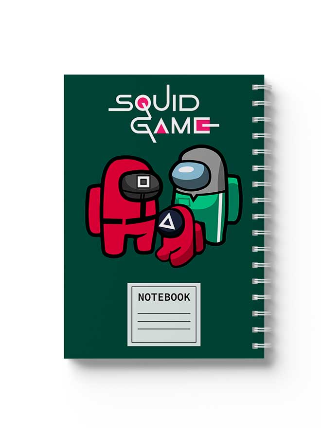 LOWHA Spiral Notebook Doodle Squide Game Nb Green/Red/Grey/Black  - Image 1