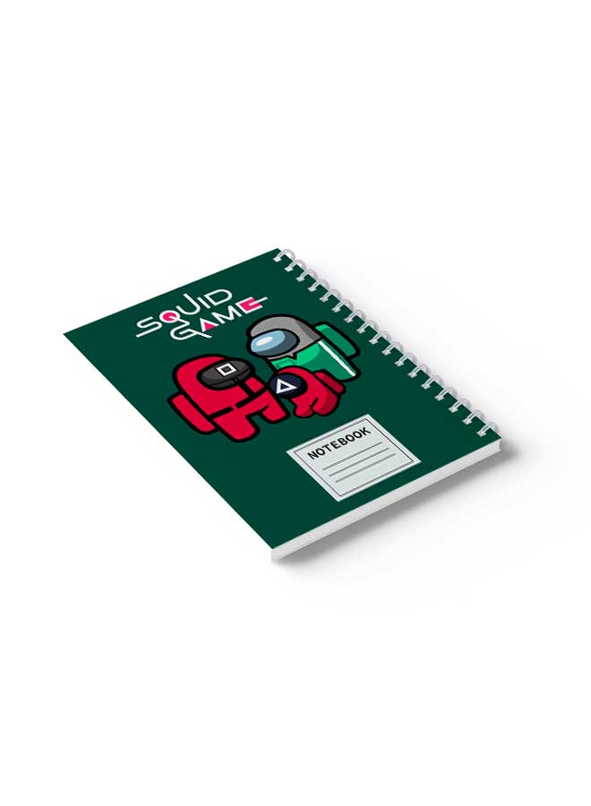 LOWHA Spiral Notebook Doodle Squide Game Nb Green/Red/Grey/Black  - Image 4