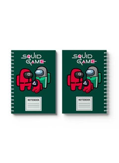 LOWHA Spiral Notebook Doodle Squide Game Nb Green/Red/Grey/Black  - Image 3