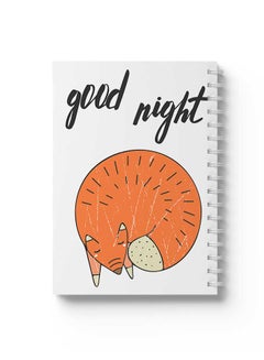 LOWHA Spiral Notebook Fox Good Night Orange/White/Black  - Image 1