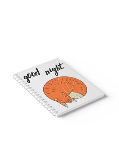 LOWHA Spiral Notebook Fox Good Night Orange/White/Black  - Image 5