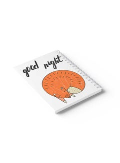 LOWHA Spiral Notebook Fox Good Night Orange/White/Black  - Image 4