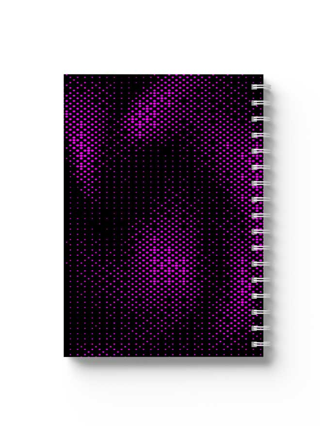 LOWHA Spiral Notebook Swirl Halftone Pattern Purple Purple/Black - Image 1