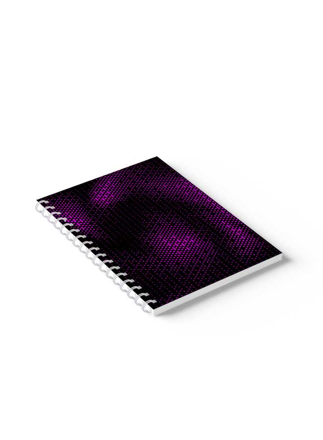LOWHA Spiral Notebook Swirl Halftone Pattern Purple Purple/Black - Image 5
