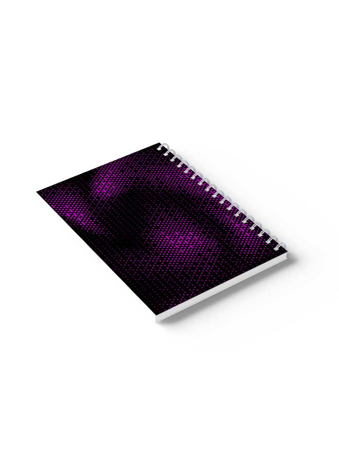 LOWHA Spiral Notebook Swirl Halftone Pattern Purple Purple/Black - Image 4