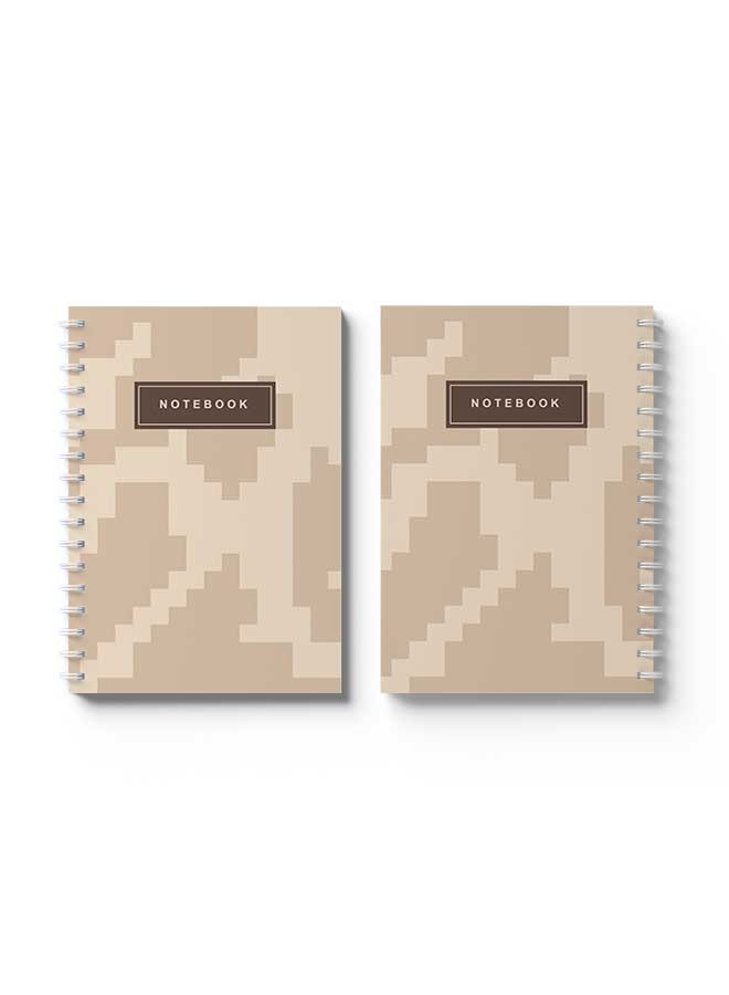 LOWHA Spiral Notebook Dessert Camouflage Cover3 Brown/ - Image 3