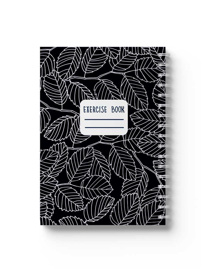 LOWHA Spiral Notebook Elm Branches & Leaves Black/White - Image 1