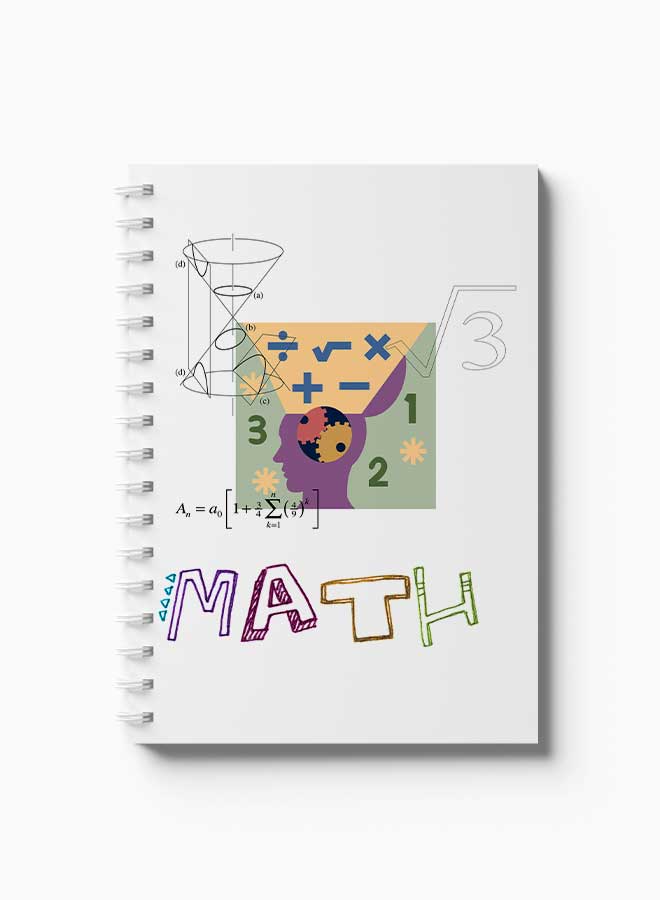 LOWHA Spiral 60 Sheets Squares Math Notebook Multicolour  - Image 1