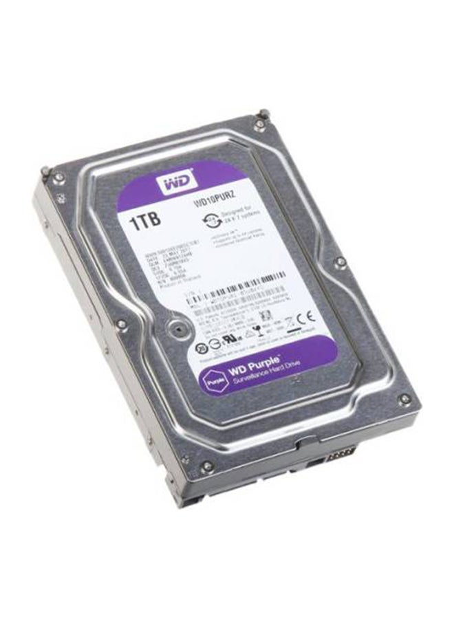 دبليو دي محرك الأقراص الصلبة الداخلي WD Purple للمراقبة سعة 1 تيرابايت - SATA بسرعة 6 جيجابايت/ثانية، ذاكرة تخزين مؤقت 64 ميجابايت، 3.5 بوصة - WD11PURZ  - Image 4