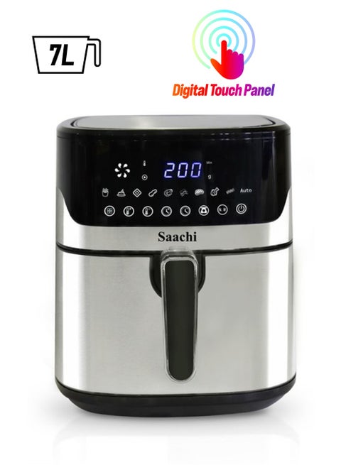 Air Fryer with Built-In Weighing Scale, Wiz Technology, 9 Pre-Set Cooking Programs, Adjustable Timer and Temperature Control 7 L 1600 W NL-AF-4788D-BK Black