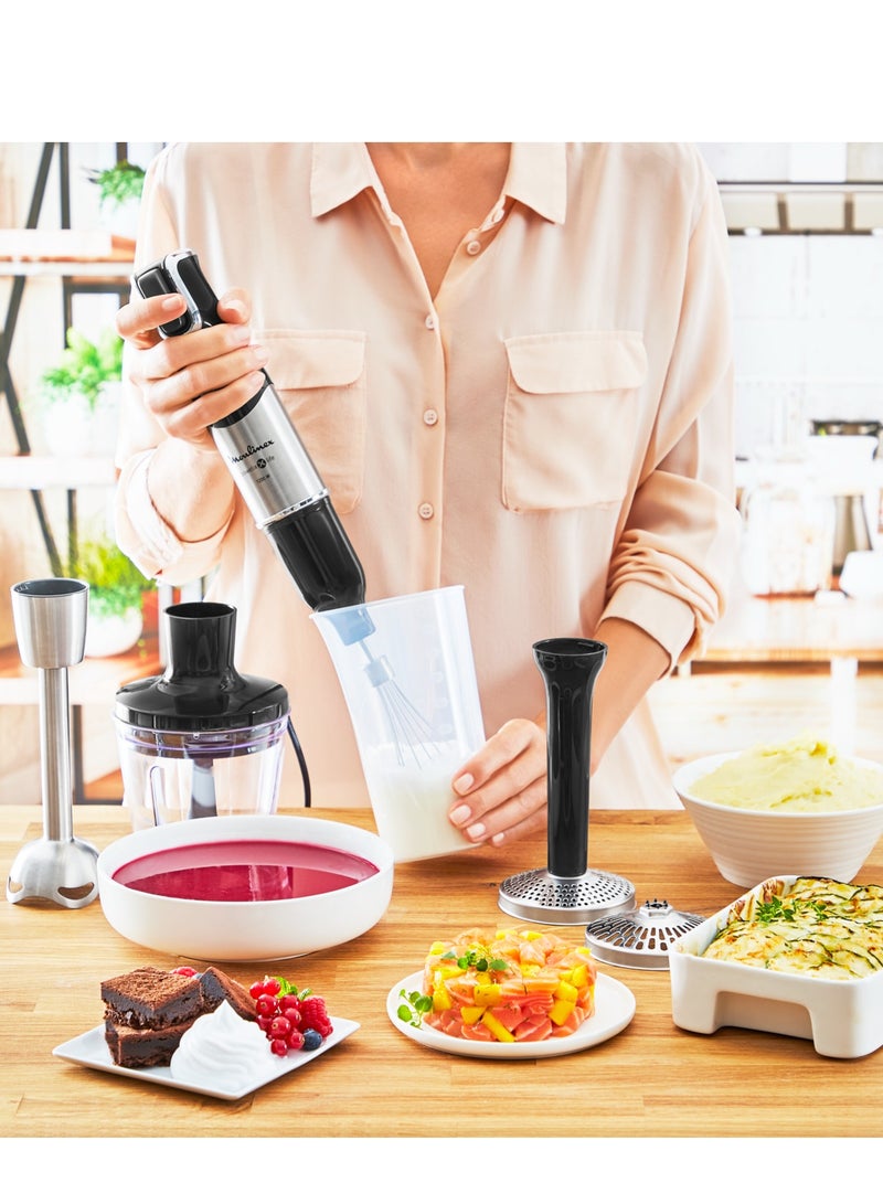 Moulinex Hand Blender | InfinyForce Hand Stick Blender with Accessories | Silver/ Stainless Steel/Plastic |2 Years Warranty DD95JD27 Silver  - Image 5