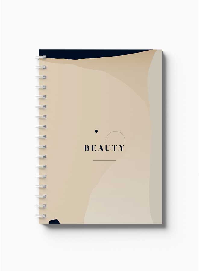 لوحة دفتر ملاحظات حلزوني جمالي Bg Beauty بني/أزرق - Image 2